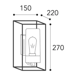 Außenwandleuchte Cubic³ 3364 nickel antik/opal
