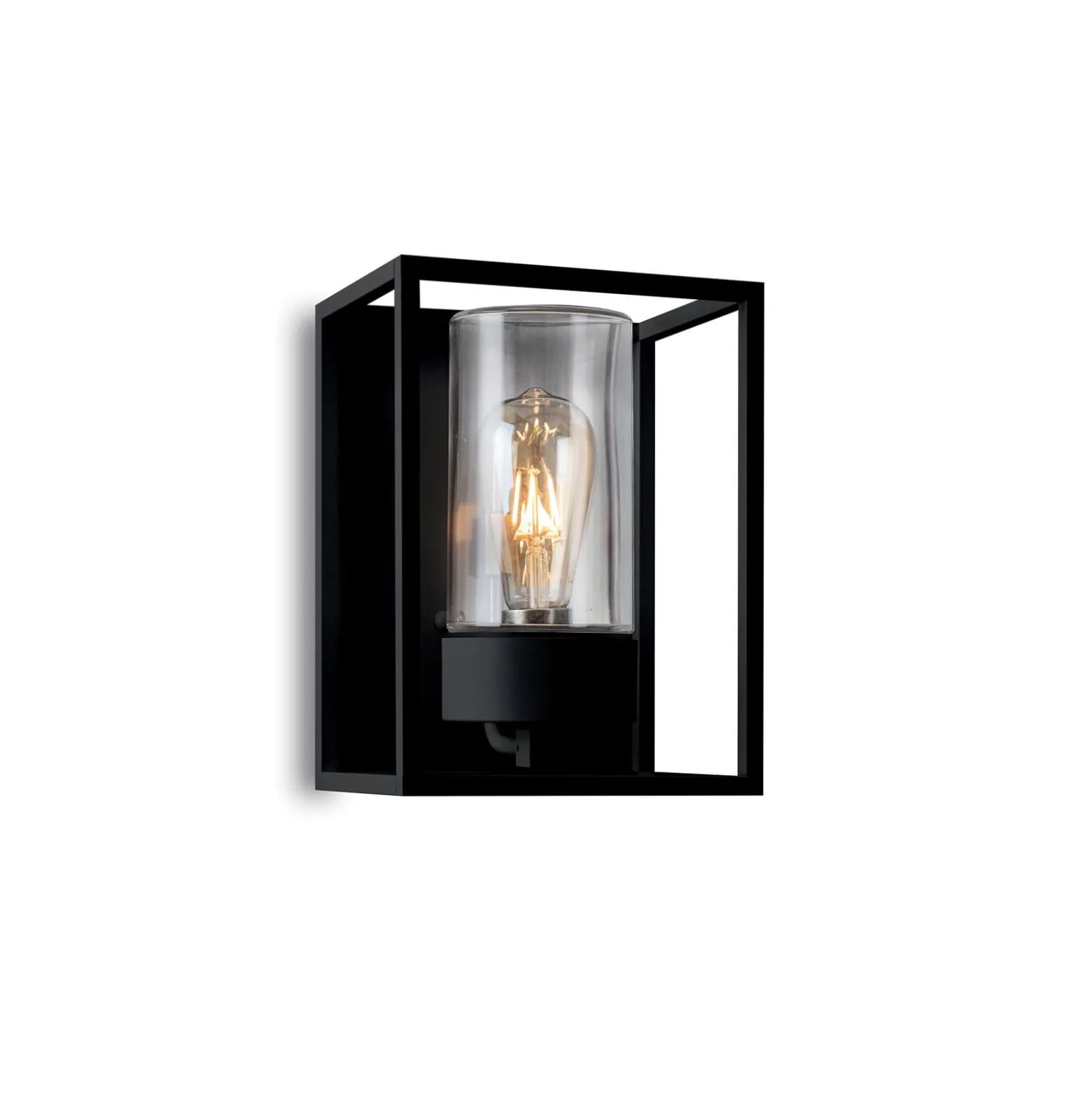 Außenwandleuchte Cubic³ 3366 schwarz/klar