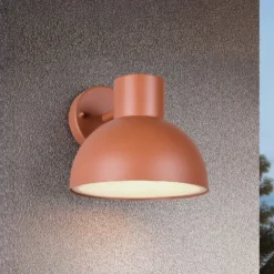 Außenwandleuchte Elbe, apricot, Aluminium-Druckguss, E27