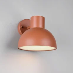 Außenwandleuchte Elbe, apricot, Aluminium-Druckguss, E27