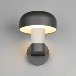 Außenwandleuchte Fraser, grau/Betonoptik, Alu, IP54, E27