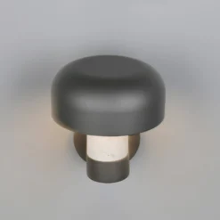 Außenwandleuchte Fraser, grau/Betonoptik, Alu, IP54, E27