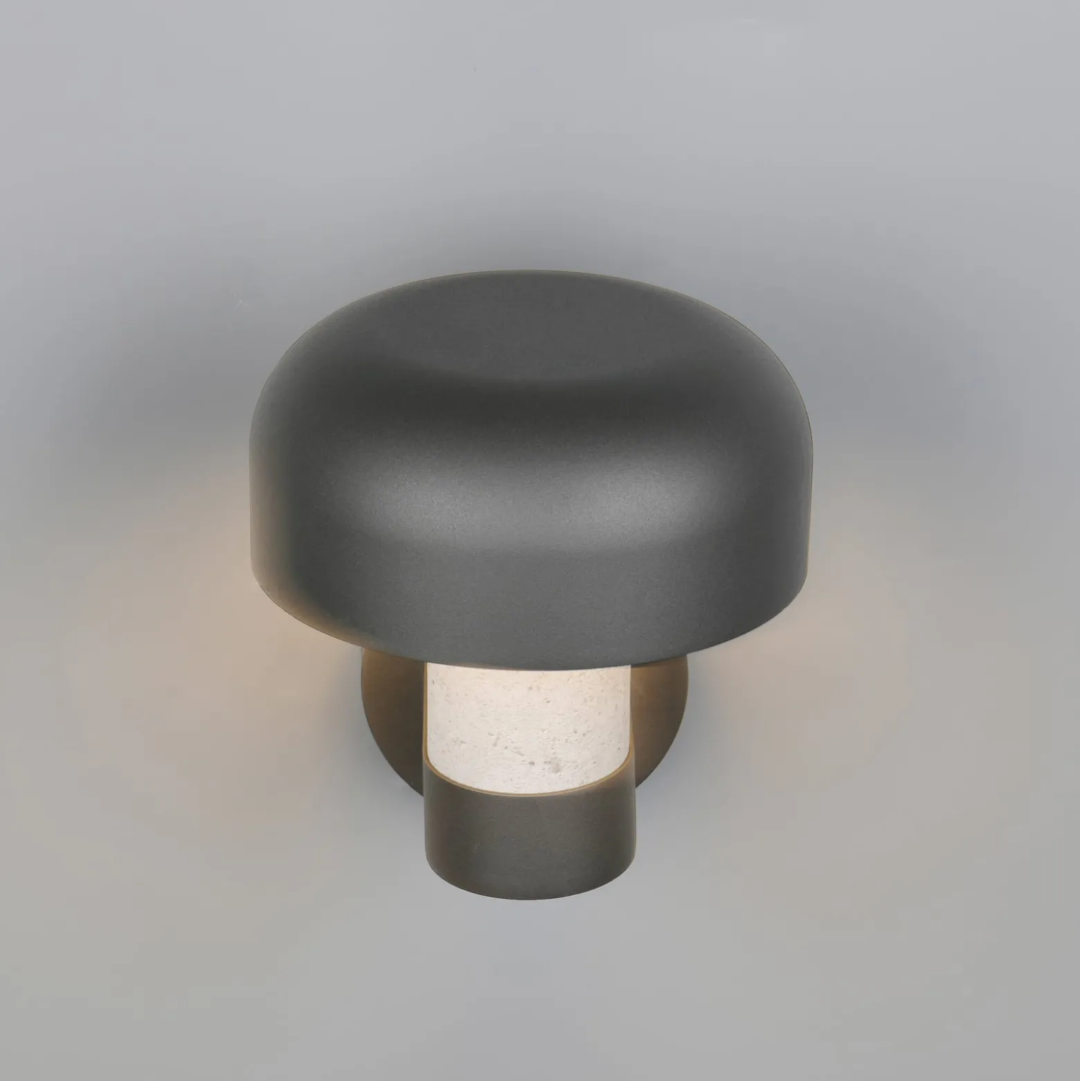 Außenwandleuchte Fraser, grau/Betonoptik, Alu, IP54, E27