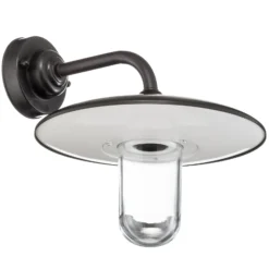 Außenwandleuchte Golfo Messing brüniert, Glas klar