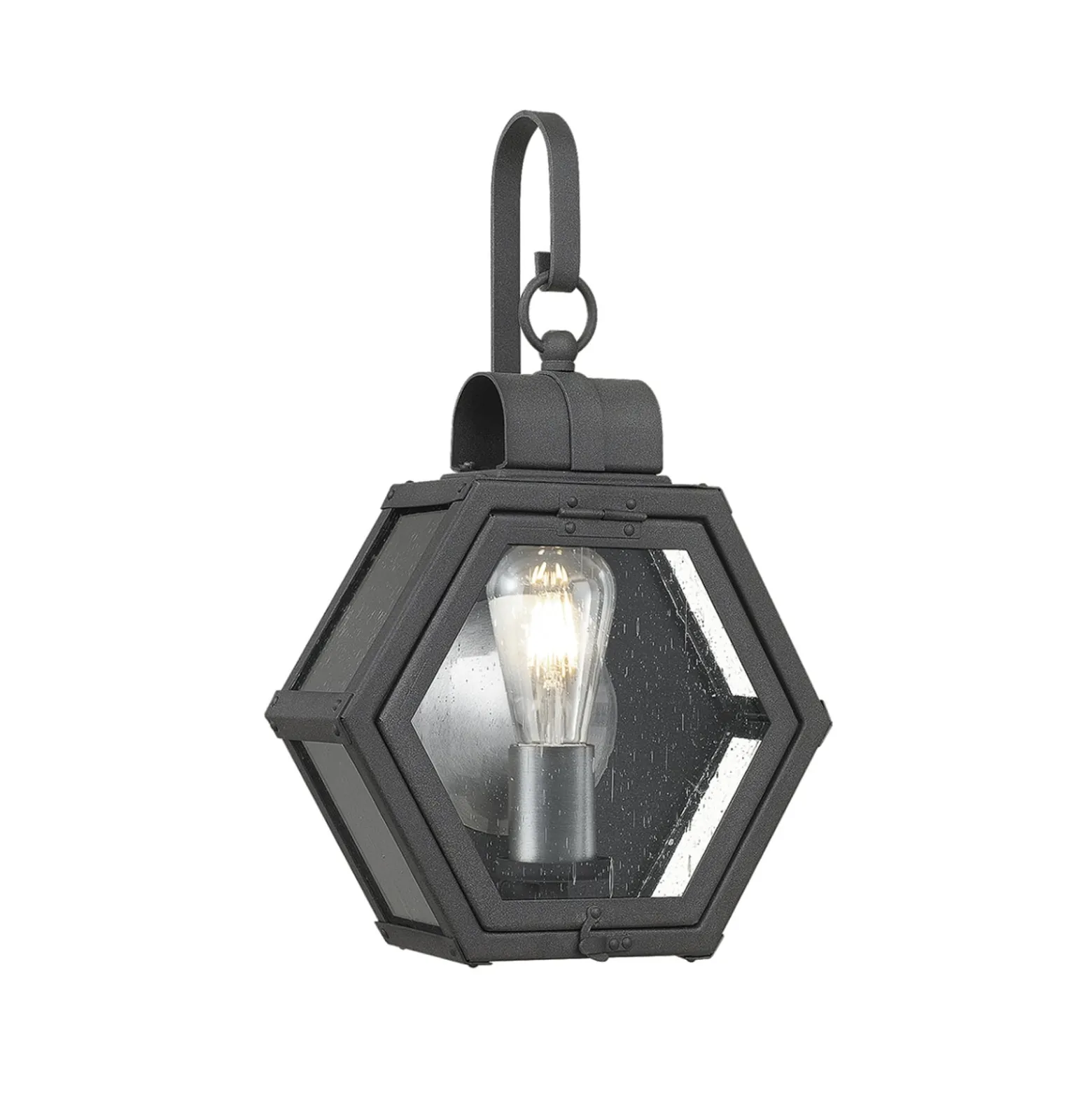Außen-Wandleuchte Heath Breite 26,7cm schwarz
