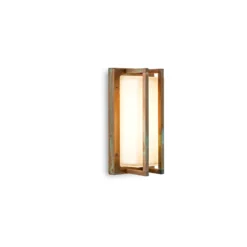 Außenwandleuchte Ice Cubic 3413, messing antik