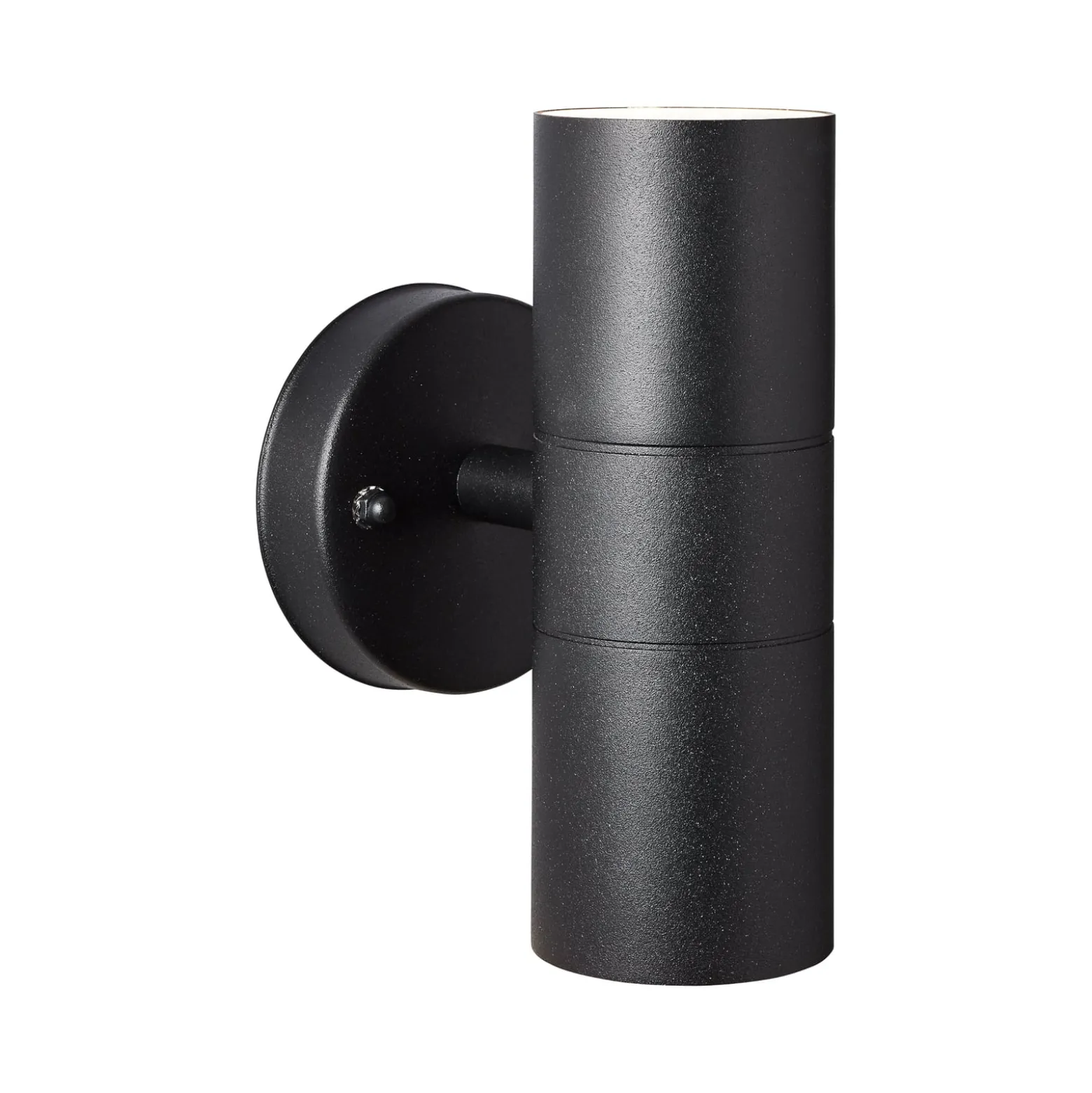 Außenwandleuchte Jandy up/down, schwarz, Metall, Glas, GU10