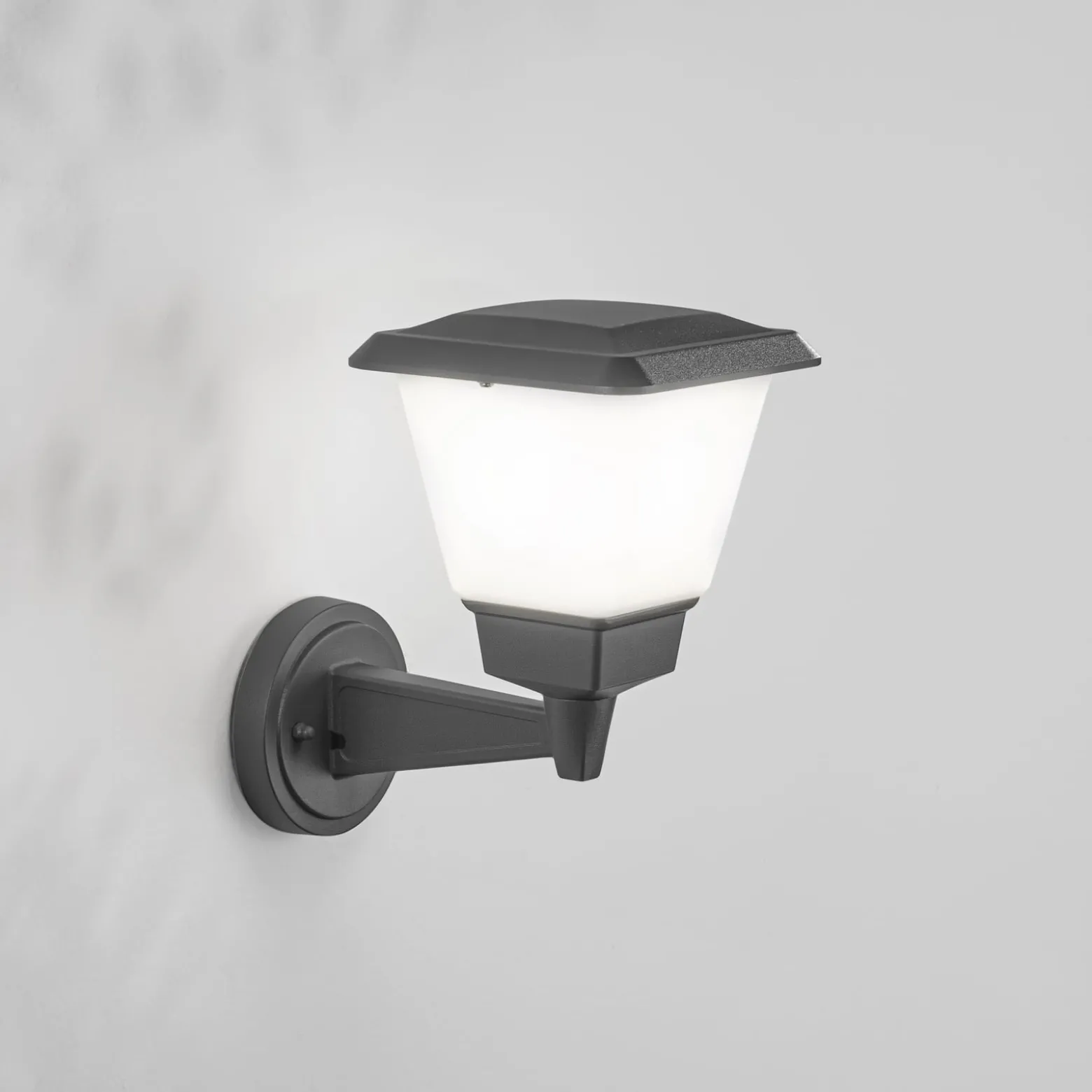 Außenwandleuchte Lena, dunkelgrau, Metall, E27, 27 cm, IP54