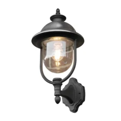 Außenwandleuchte Parma, Metall, Fassung oben, E27, IP43