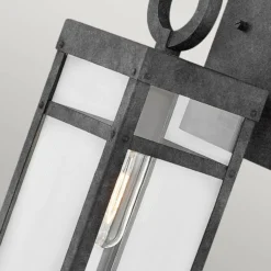 Außenwandleuchte Porter, schwarz, 47,4 cm hoch