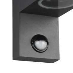 Außenwandleuchte Roya 1flg, Sensor, rund anthrazit