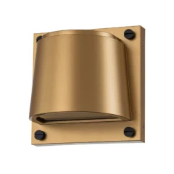 Außenwandleuchte Scout, messing, IP44, 16,5 cm x 16,5 cm