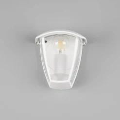 Außenwandleuchte VENTA, weiß, anliegend, Höhe 20 cm, IP44