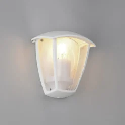 Außenwandleuchte VENTA, weiß, anliegend, Höhe 20 cm, IP44