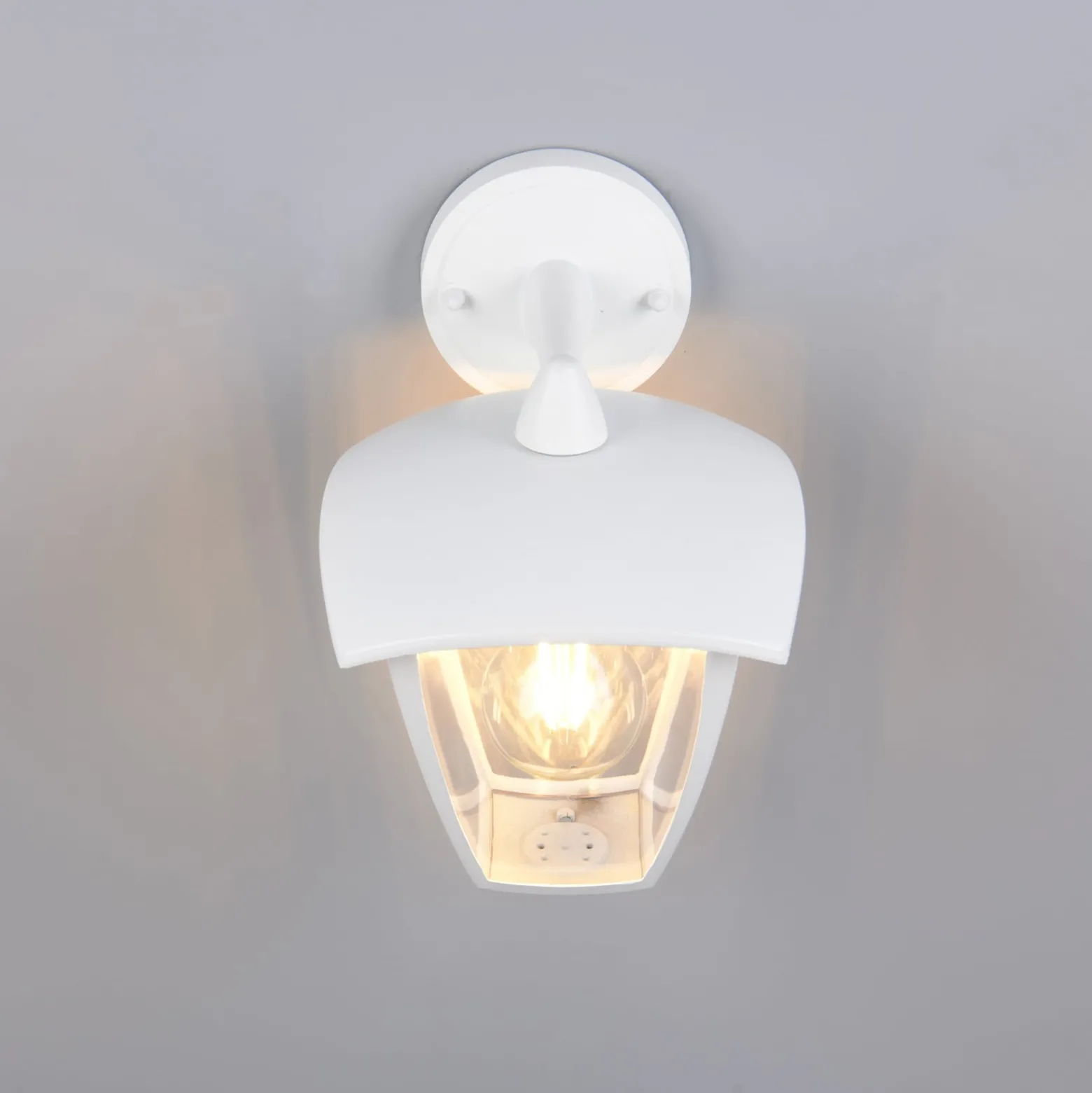 Außenwandleuchte VENTA, weiß, Fassung unten, Höhe 24 cm IP44