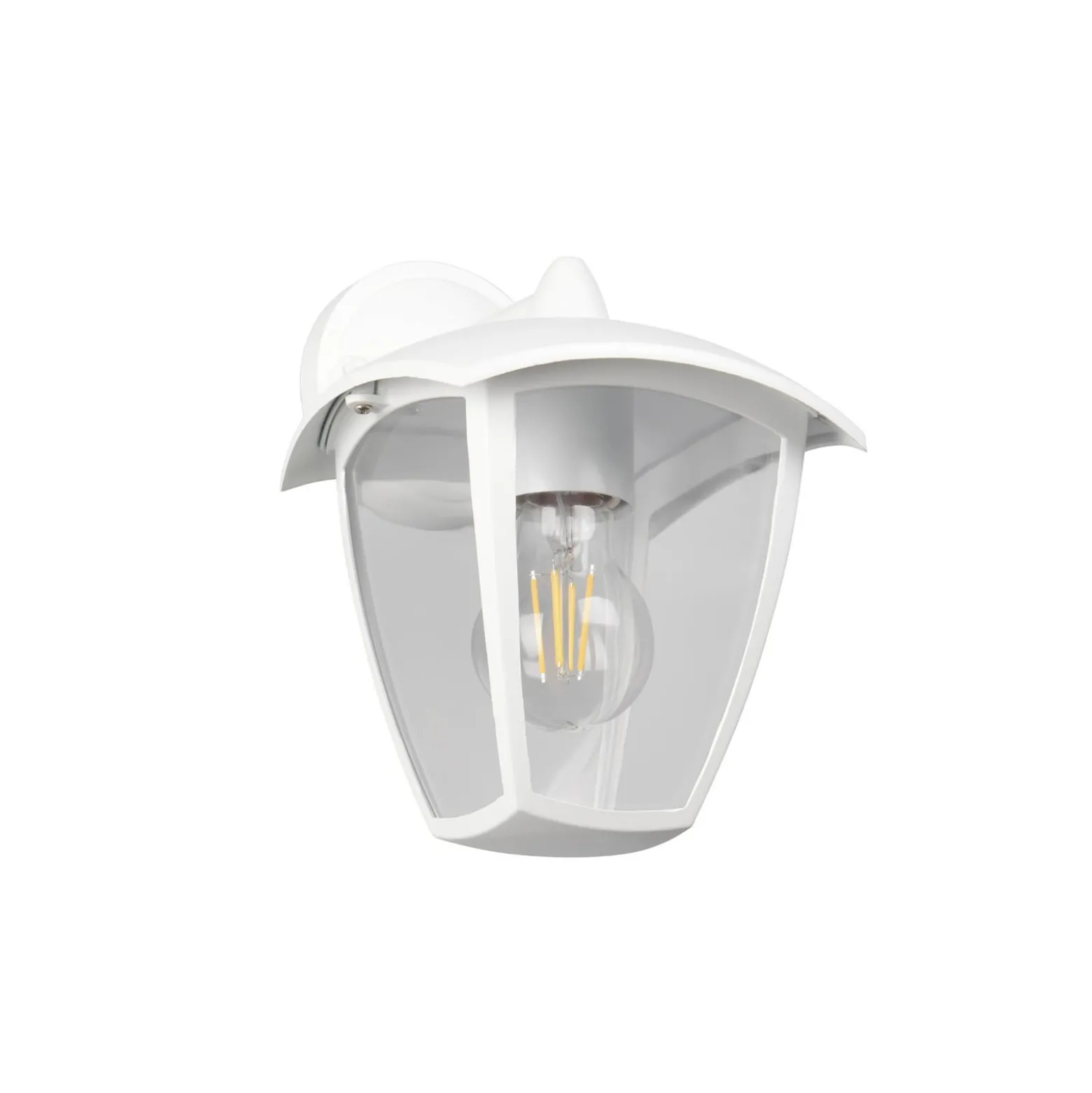 Außenwandleuchte VENTA, weiß, Fassung unten, Höhe 24 cm IP44