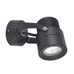 Außenwandstrahler 5119, schwarz, Ø 7 cm, Metall, IP54, GU10