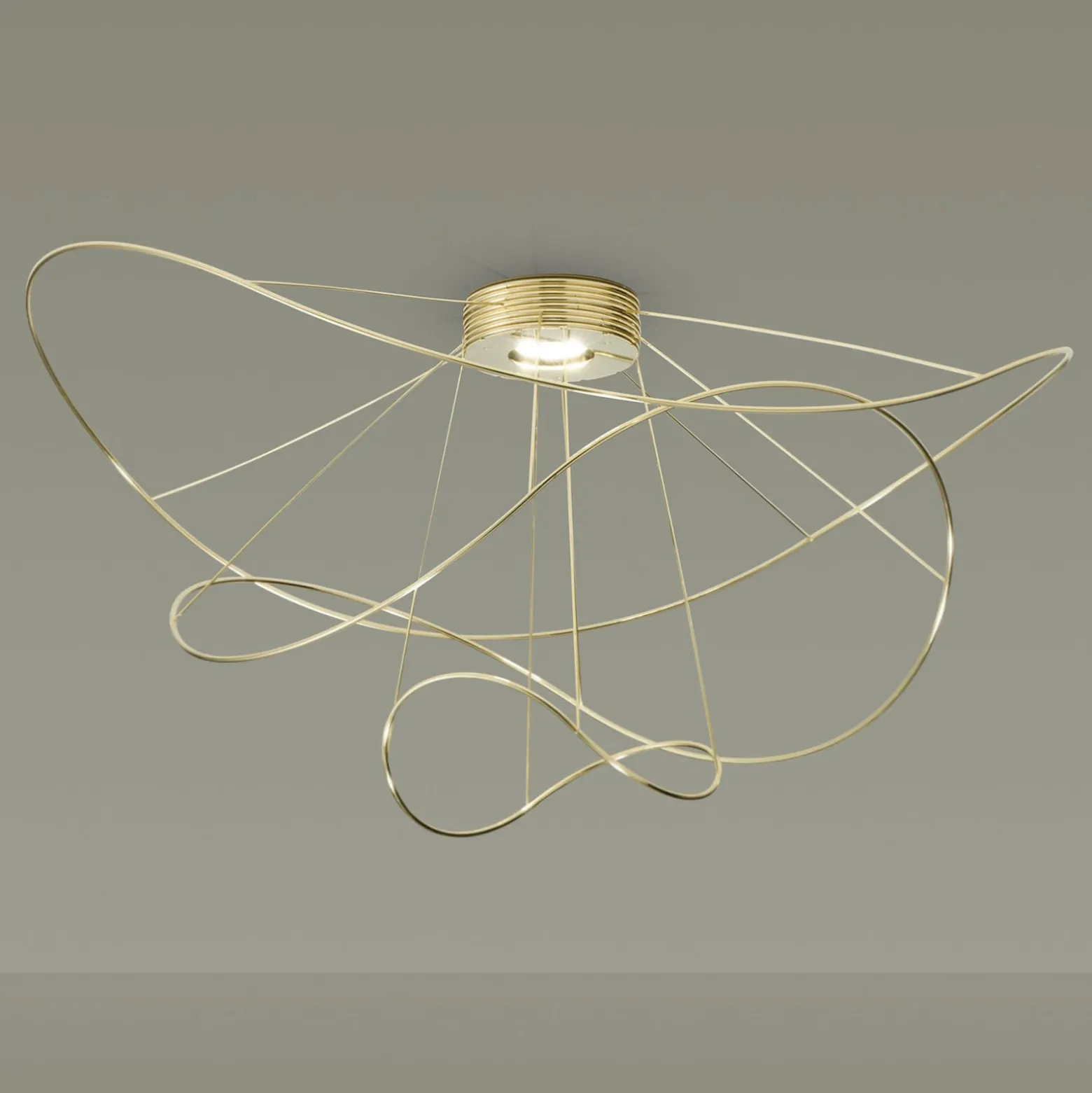 Axolight Hoops 3 LED-Deckenleuchte, gold
