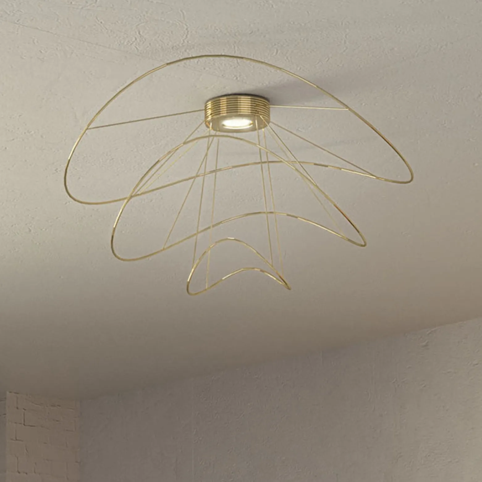 Axolight Hoops 3 LED-Deckenleuchte, gold