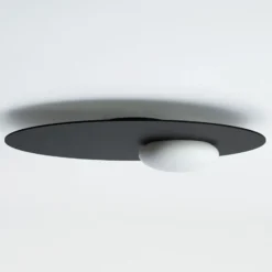 Axolight Kwic LED-Deckenleuchte, schwarz Ø48cm