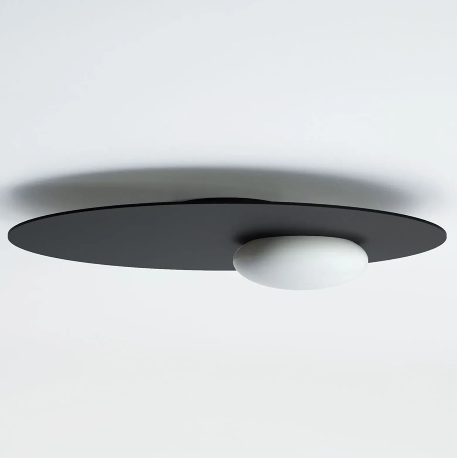 Axolight Kwic LED-Deckenleuchte, schwarz Ø48cm