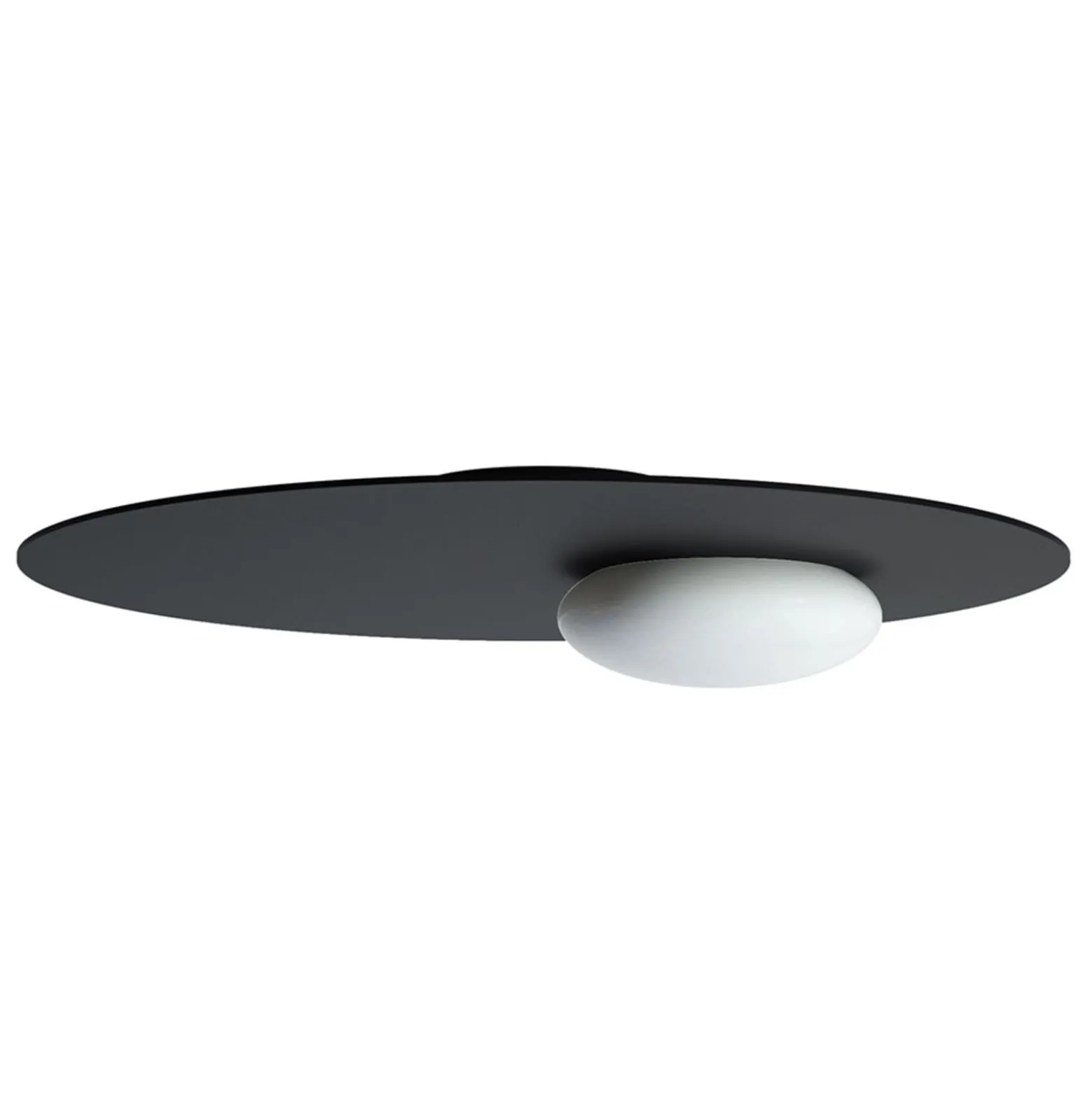 Axolight Kwic LED-Deckenleuchte, schwarz Ø48cm