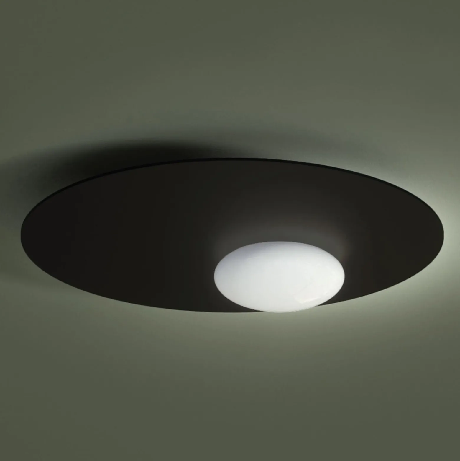 Axolight Kwic LED-Deckenleuchte, schwarz Ø48cm