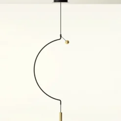 Axolight Liaison M1 Pendellampe schwarz/gold 46cm