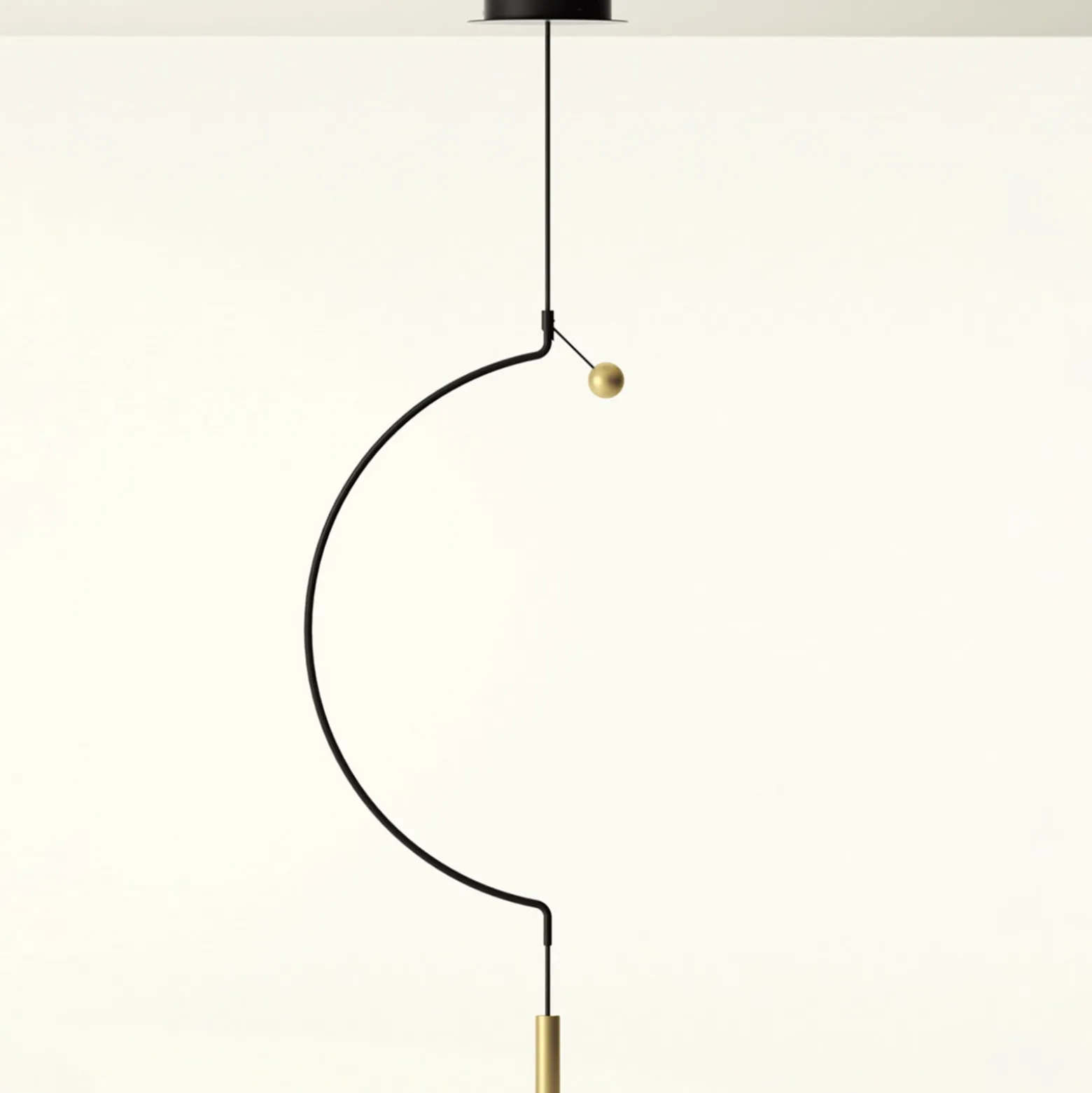 Axolight Liaison M1 Pendellampe schwarz/gold 46cm