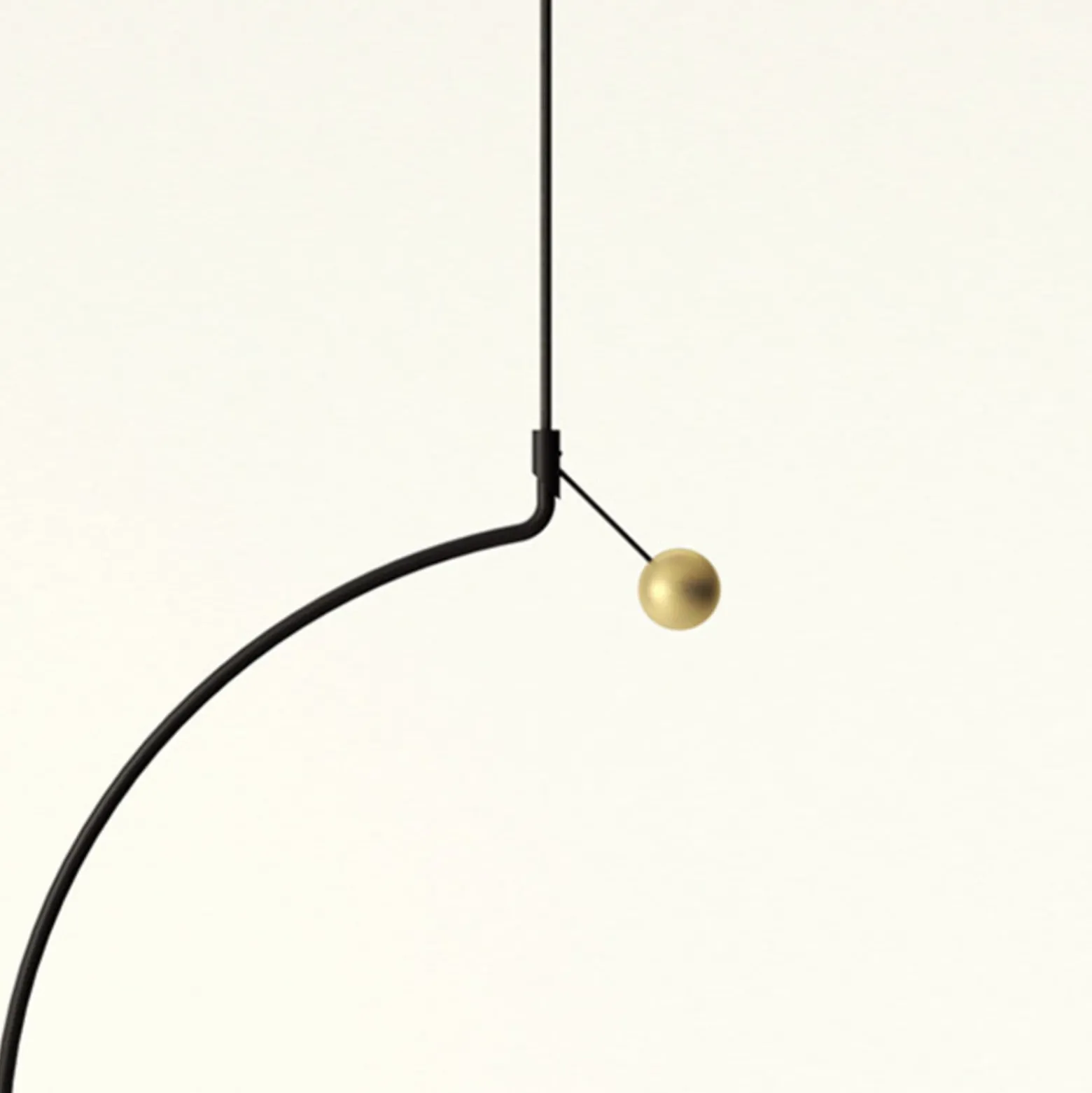 Axolight Liaison M1 Pendellampe schwarz/gold 46cm