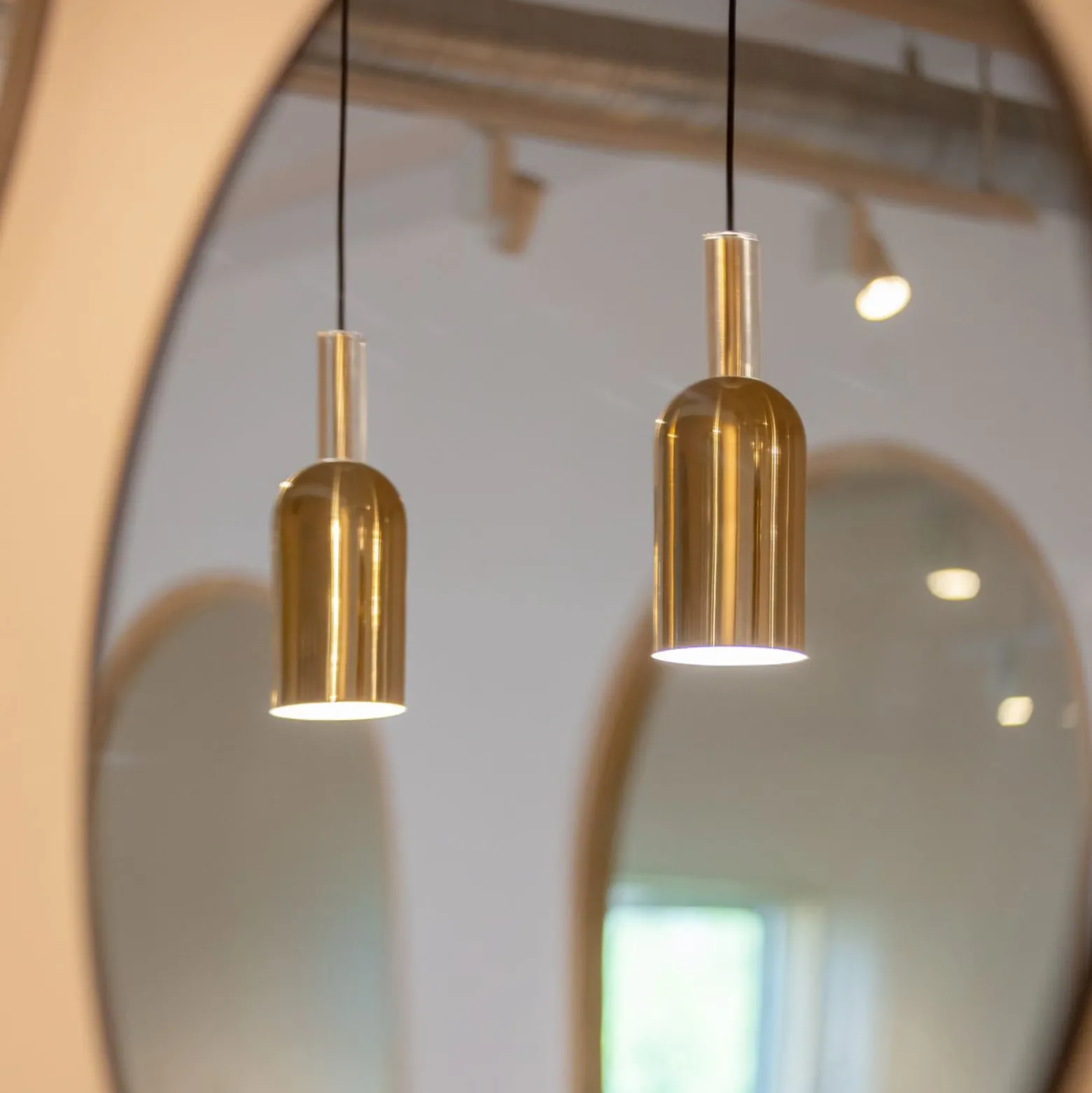 AYTM Hängeleuchte Luceo, Zylinder, gold, Ø 12 cm