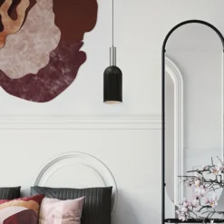 AYTM Hängeleuchte Luceo, Zylinder, schwarz, Ø 12 cm