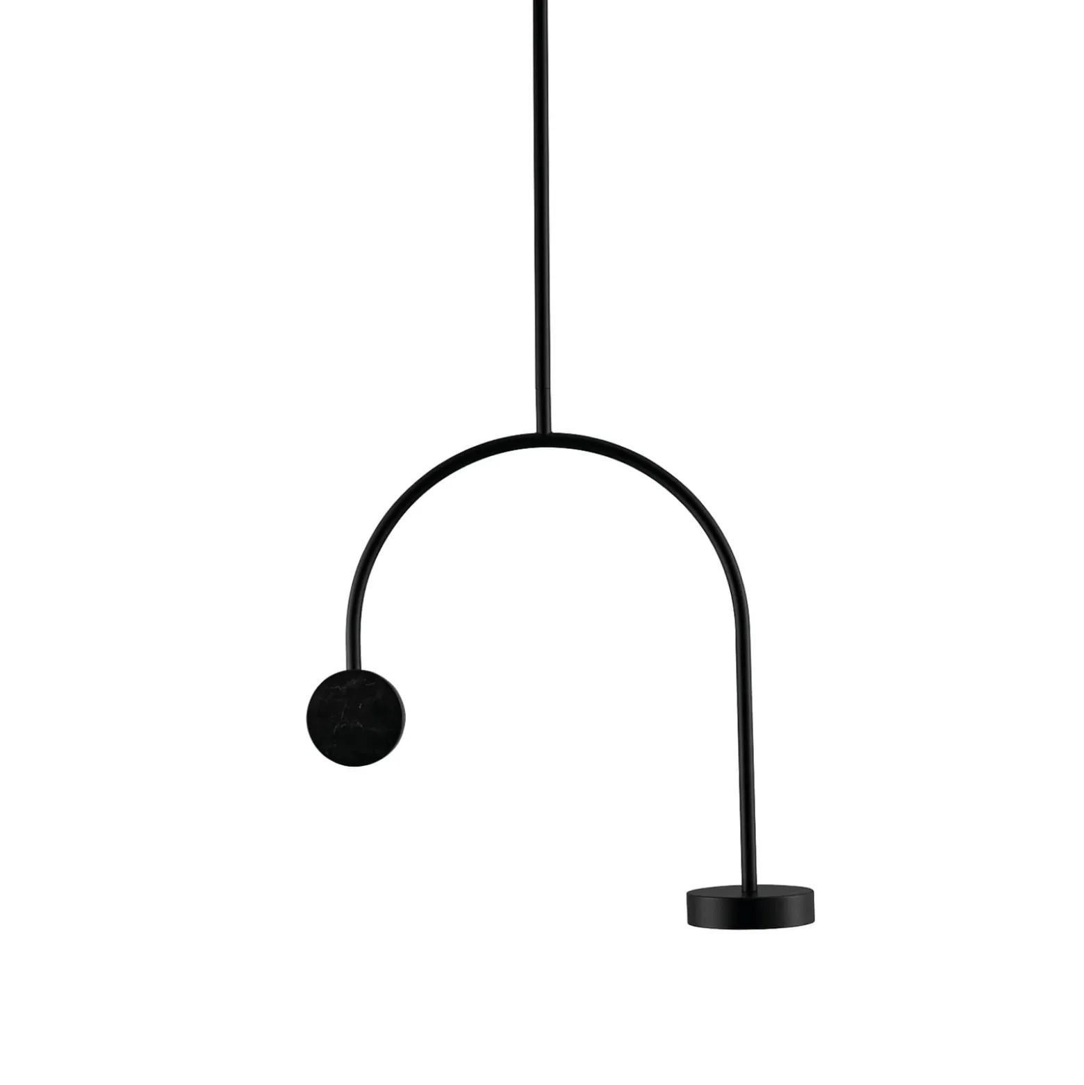 AYTM LED-Hängeleuchte Grasil, schwarz, Marmor, Höhe 97 cm