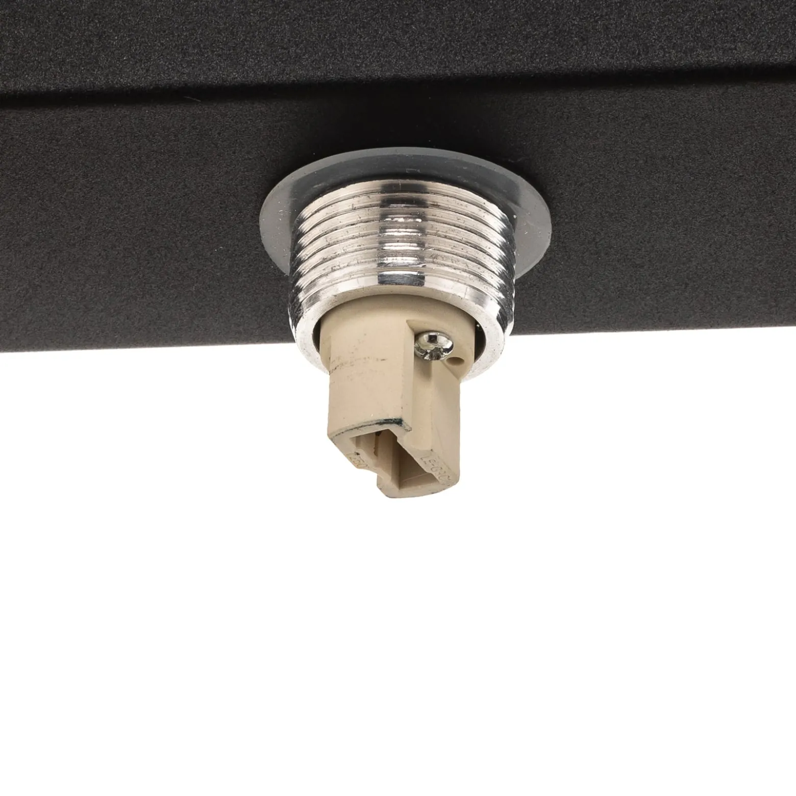 Bad-Deckenleuchte Mini, 3-flammig, schwarz, Glas/Metall