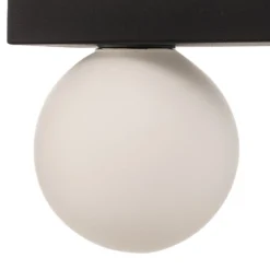 Bad-Deckenleuchte Mini, 3-flammig, schwarz, Glas/Metall