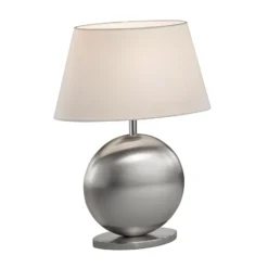 BANKAMP Asolo Tischleuchte, weiß/nickel, Höhe 41cm