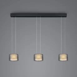 BANKAMP Grand Groove LED-Hängeleuchte, dreiflammig