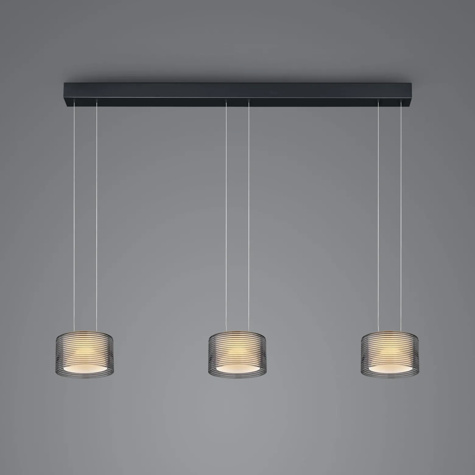 BANKAMP Grand Groove LED-Hängeleuchte, dreiflammig