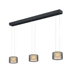BANKAMP Grand Groove LED-Hängeleuchte, dreiflammig