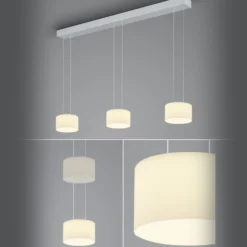 BANKAMP Grand Opal Pendel, dreiflammig, aluminium