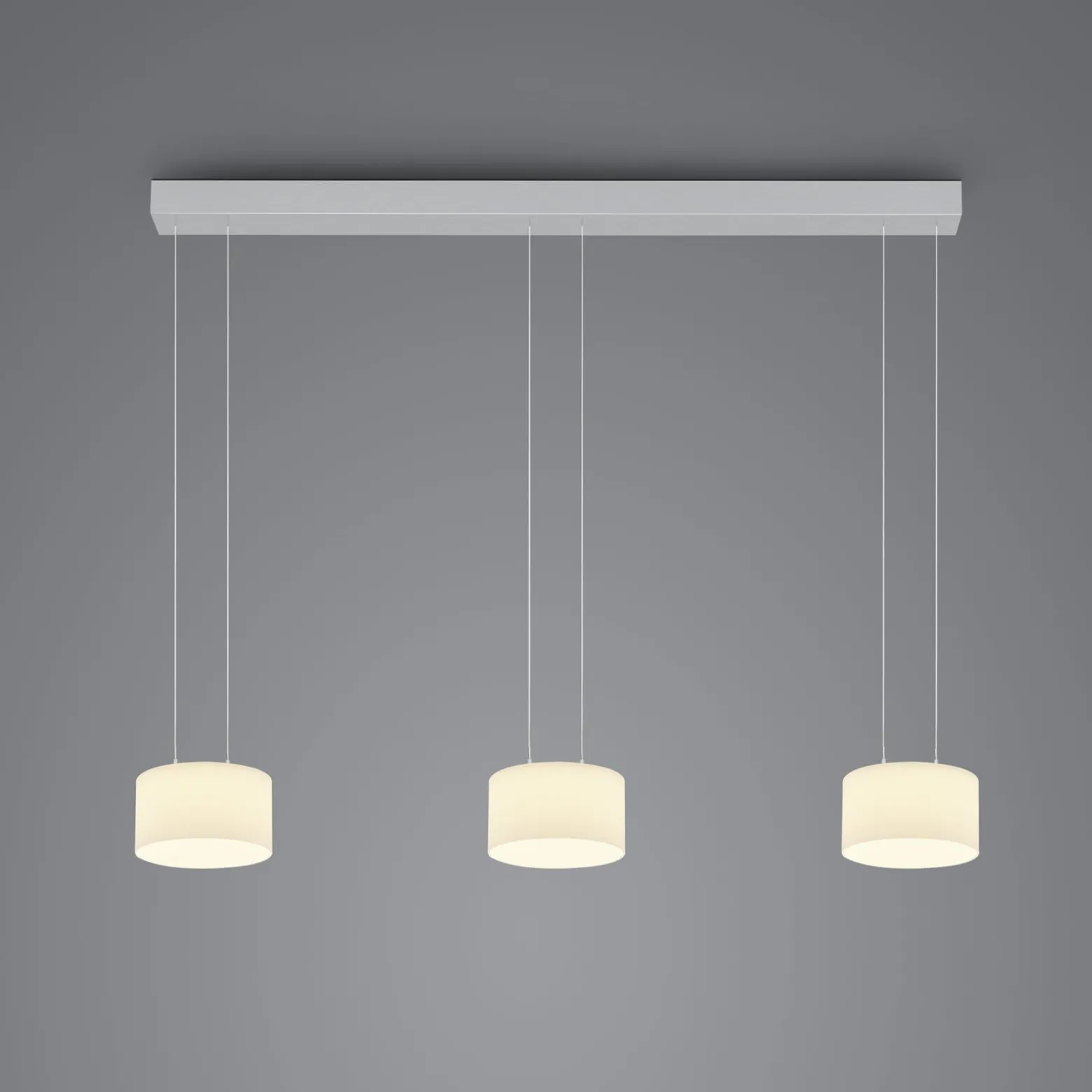 BANKAMP Grand Opal Pendel, dreiflammig, aluminium