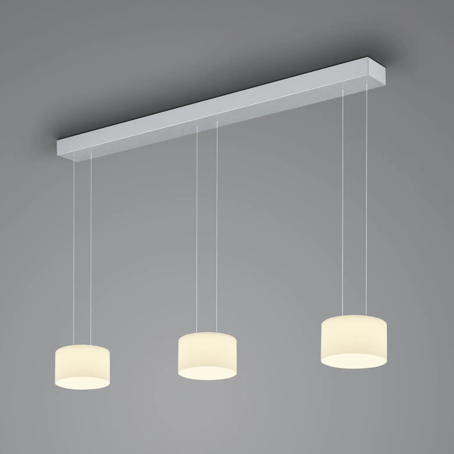 BANKAMP Grand Opal Pendel, dreiflammig, aluminium