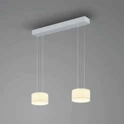 BANKAMP Grand Opal Pendel, zweiflammig, aluminium