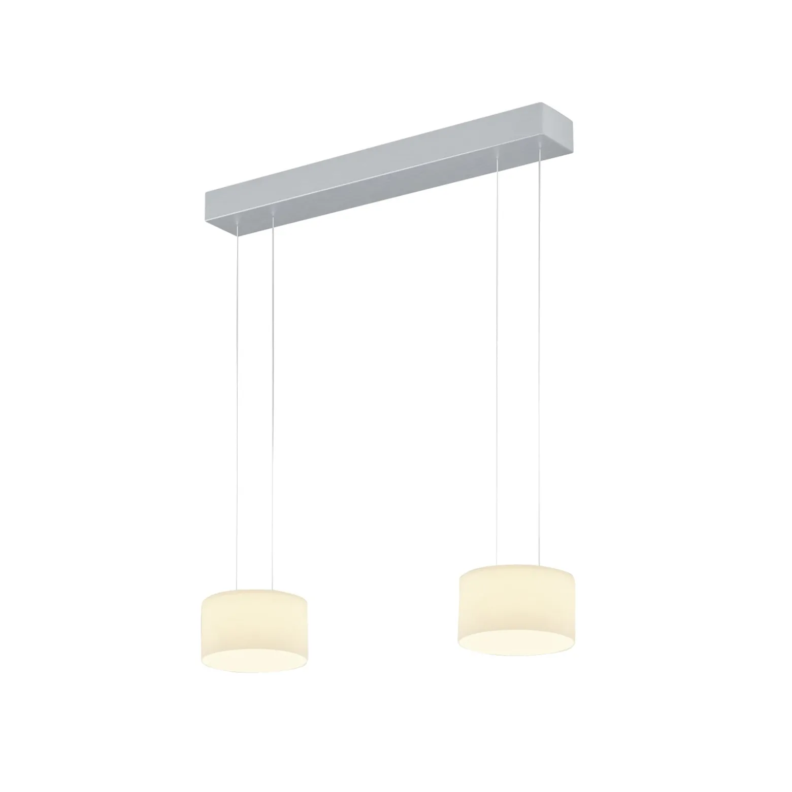 BANKAMP Grand Opal Pendel, zweiflammig, aluminium