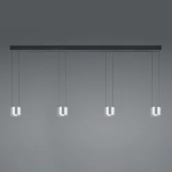 BANKAMP Impulse Flex LED-Hängeleuchte 4fl. nickel