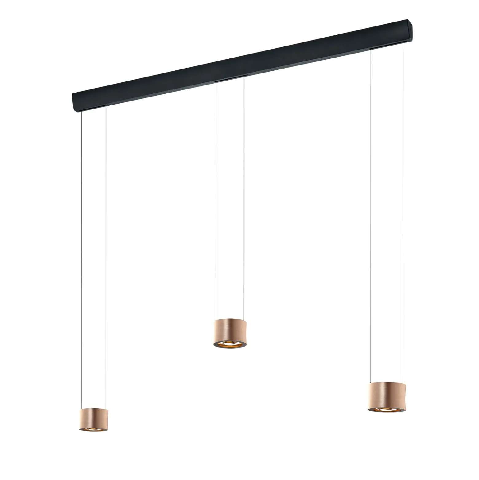 BANKAMP Impulse LED-Hängelampe 3-flammig roségold