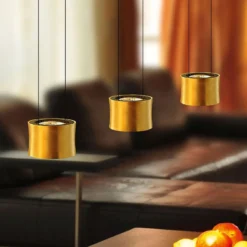 BANKAMP Impulse LED-Hängeleuchte 3-flammig gold