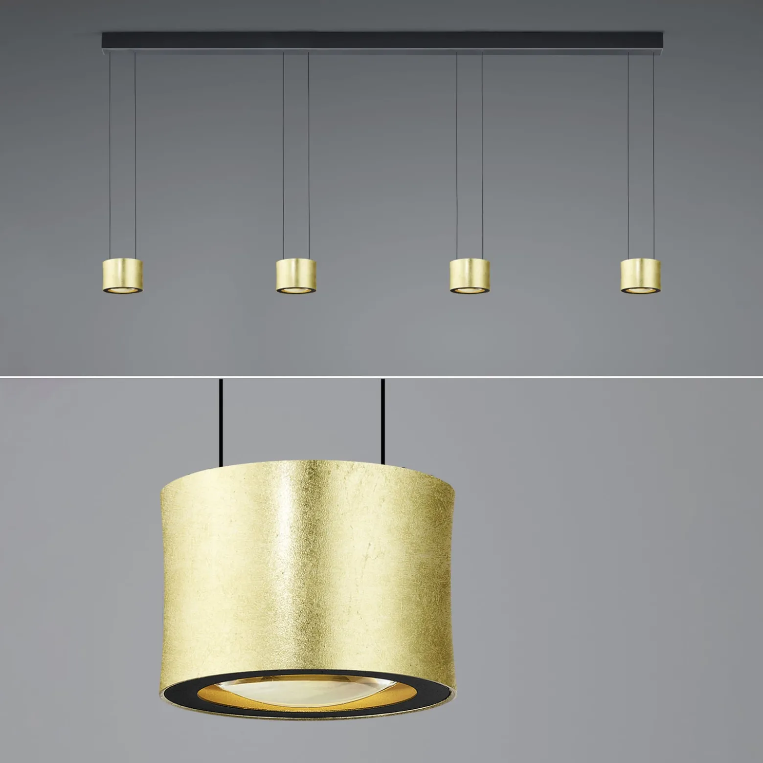BANKAMP Luce elevata Impulse Flex LED-Pendel 4fl.