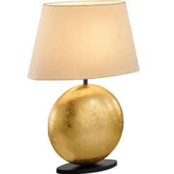 BANKAMP Mali Tischleuchte, creme/gold, Höhe 51cm