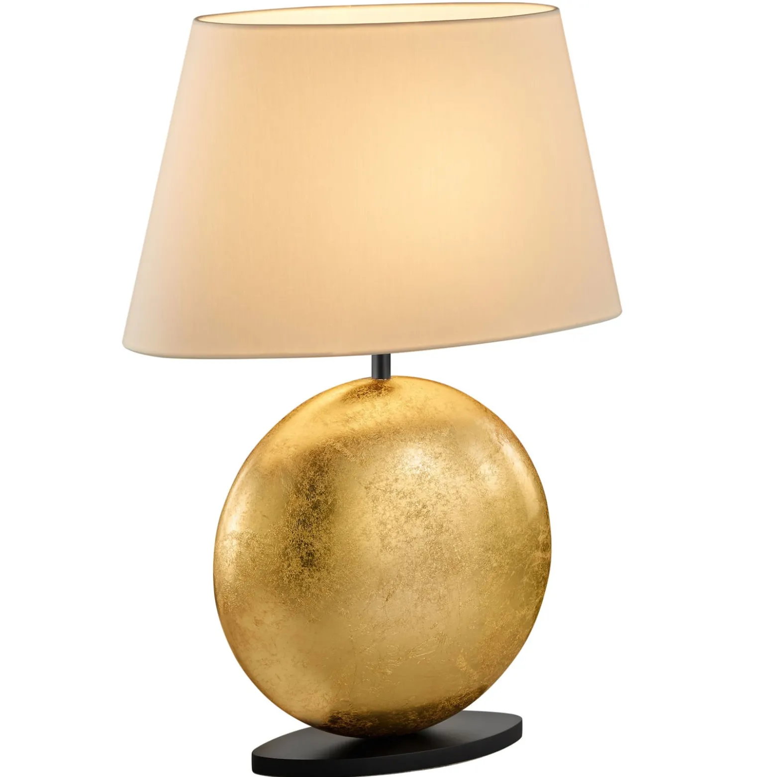 BANKAMP Mali Tischleuchte, creme/gold, Höhe 51cm